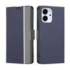 For Honor 80 SE Twill Texture Side Button Leather Phone Case(Blue) - 1