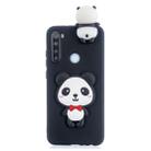 For Galaxy A21 Shockproof 3D Lying Cartoon TPU Protective Case(Panda with Red Bow) - 1