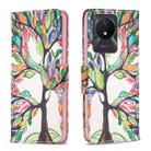 For vivo Y02 4G Drawing Pattern Leather Phone Case(Tree Life) - 1