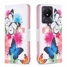 For vivo Y02 4G Drawing Pattern Leather Phone Case(Butterflies) - 1