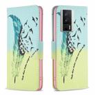 For Xiaomi Redmi K60 / K60 Pro Drawing Pattern Leather Phone Case(Feather) - 1