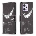 For Xiaomi Redmi Note 12 Pro+ Global Drawing Pattern Leather Phone Case(Smirk) - 1