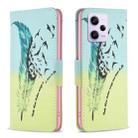 For Xiaomi Redmi Note 12 Pro+ Global Drawing Pattern Leather Phone Case(Feather) - 1