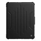 For iPad Pro 12.9 2022 NILLKIN Bumper Snapsafe Multifunctional Leather Tablet Case with Pen Slot(Black) - 1