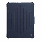 For iPad Pro 12.9 2022 NILLKIN Bumper Snapsafe Multifunctional Leather Tablet Case with Pen Slot(Blue) - 1