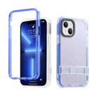 For iPhone 14 2 in 1 360 Invisible Holder Phone Case(Dark Blue) - 1