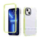 For iPhone 14 Plus 2 in 1 360 Invisible Holder Phone Case(Yellow) - 1