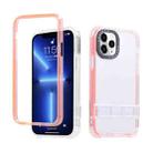 For iPhone 14 Pro 2 in 1 360 Invisible Holder Phone Case(Orange) - 1