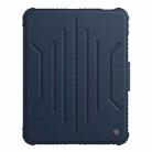 For iPad 10th Gen 10.9 2022 NILLKIN Bumper Snapsafe Multifunctional Leather Tablet Case with Pen Slot(Blue) - 1