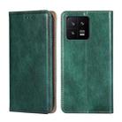 For Xiaomi 13 Gloss Oil Solid Color Magnetic Leather Phone Case(Green) - 1