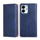 For Honor 80 SE Gloss Oil Solid Color Magnetic Leather Phone Case(Blue) - 1