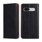 For Google Pixel 7a Gloss Oil Solid Color Magnetic Leather Phone Case(Black) - 1