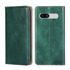 For Google Pixel 7a Gloss Oil Solid Color Magnetic Leather Phone Case(Green) - 1