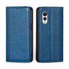 For Fujitsu Arrows N F-51C Grid Texture Magnetic Flip Leather Phone Case(Blue) - 1