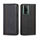 For Xiaomi Redmi K60E Grid Texture Magnetic Flip Leather Phone Case(Black) - 1