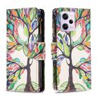 For Xiaomi Redmi Note 12 Pro Global Colored Drawing Pattern Zipper Leather Phone Case(Big Tree) - 1