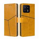 For Xiaomi 13 Geometric Stitching Horizontal Flip Leather Phone Case(Yellow) - 1