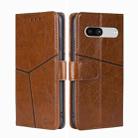 For Google Pixel 7a Geometric Stitching Horizontal Flip Leather Phone Case(Light Brown) - 1