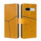 For Google Pixel 7a Geometric Stitching Horizontal Flip Leather Phone Case(Yellow) - 1