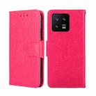 For Xiaomi 13 Crystal Texture Leather Phone Case(Rose Red) - 1