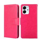 For Honor 80 SE Crystal Texture Leather Phone Case(Rose Red) - 1