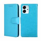 For Honor 80 SE Crystal Texture Leather Phone Case(Sky Blue) - 1