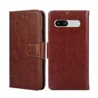 For Google Pixel 7a Crystal Texture Leather Phone Case(Brown) - 1