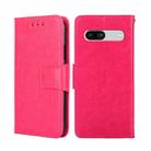 For Google Pixel 7a Crystal Texture Leather Phone Case(Rose Red) - 1