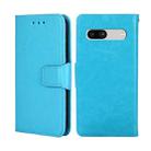 For Google Pixel 7a Crystal Texture Leather Phone Case(Sky Blue) - 1