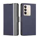 For vivo S16 / S16 Pro Twill Texture Side Button Leather Phone Case(Blue) - 1