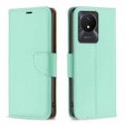 For vivo Y02 4G Litchi Texture Pure Color Leather Phone Case(Green) - 1