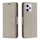 For Xiaomi Redmi Note 12 Pro+ Global Litchi Texture Pure Color Leather Phone Case(Grey) - 1