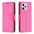 For Xiaomi Redmi Note 12 Pro+ Global Litchi Texture Pure Color Leather Phone Case(Rose Red) - 1