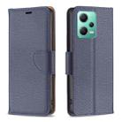 For Xiaomi Redmi Note 12 Global Litchi Texture Pure Color Leather Phone Case(Blue) - 1