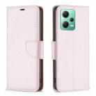 For Xiaomi Redmi Note 12 Global Litchi Texture Pure Color Leather Phone Case(Rose Gold) - 1