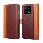 For Xiaomi 13 Ostrich Texture Flip Leather Phone Case(Brown) - 1