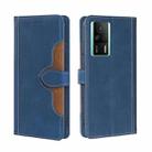 For Xiaomi Redmi K60E Skin Feel Magnetic Buckle Leather Phone Case(Blue) - 1