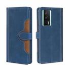 For Xiaomi Redmi K60 / K60 Pro Skin Feel Magnetic Buckle Leather Phone Case(Blue) - 1