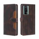 For Xiaomi Redmi K60 / K60 Pro Skin Feel Magnetic Buckle Leather Phone Case(Brown) - 1