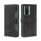 For Xiaomi Redmi K60 / K60 Pro Skin Feel Magnetic Buckle Leather Phone Case(Black) - 1