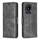 For vivo Y02 4G Lambskin Texture Leather Phone Case(Black) - 1