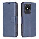 For vivo Y02 4G Lambskin Texture Leather Phone Case(Blue) - 1