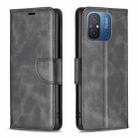 For Xiaomi Redmi 12C Lambskin Texture Leather Phone Case(Black) - 1