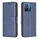 For Xiaomi Redmi 12C Lambskin Texture Leather Phone Case(Blue) - 1