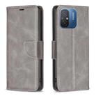 For Xiaomi Redmi 12C Lambskin Texture Leather Phone Case(Grey) - 1