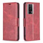 For Xiaomi Redmi K60 / K60 Pro Lambskin Texture Leather Phone Case(Red) - 1