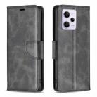 For Xiaomi Redmi Note 12 Pro+ Global Lambskin Texture Leather Phone Case(Black) - 1