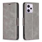 For Xiaomi Redmi Note 12 Pro 5G Global Lambskin Texture Leather Phone Case(Grey) - 1