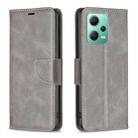 For Xiaomi Redmi Note 12 Global Lambskin Texture Leather Phone Case(Grey) - 1