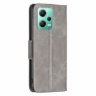 For Xiaomi Redmi Note 12 Global Lambskin Texture Leather Phone Case(Grey) - 3